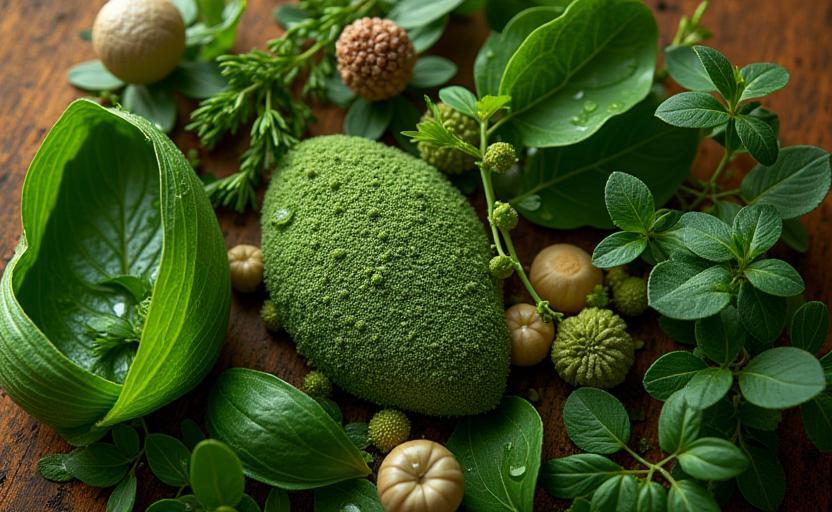 Ingredientes ecológicos frescos utilizados en nuestras fórmulas